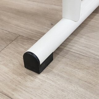 Winkelgleiter Rundrohr 10240 Kunststoff Möbelgleiter | Bodenschoner für Stahlrohrstühle Freischwinger Büro Stuhl Stapelstuhl Schwarz 35x1,5
