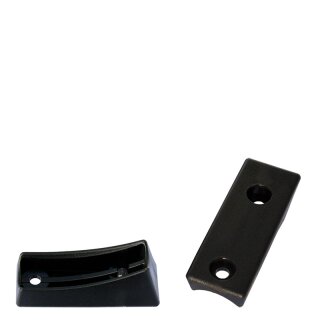 Kunststoff Stuhlgleiter 102031 Schalengleiter für vertikal gebogene Rohre| Bodenschoner zum Schrauben für Freischwinger Stühle D25-R80-BA42,3