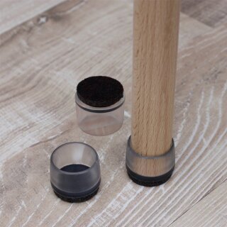 Filzkappe HM18260 Filzgleiter für runde Stuhlbeine - Fußkappe für Stühle aus Holz