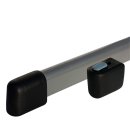 Ovalrohr PTFE Teflongleiter Kappe 50x30 Kunststoff Tischfüße | Bodenschoner zum Draufstecken und Schrauben für Schulmöbel