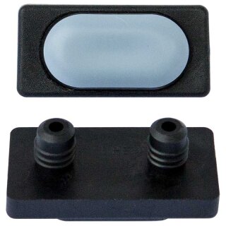 Teflongleiter 2 Pin 192901 PTFE Kantrohr Gleiter eckig für Freischwinger Stahlrohrstühle Schulmöbel auf Linoleum Fliesen Laminat 40x20