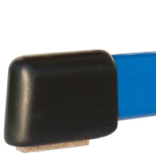 Filzkappe Ovalrohr Kunststoffgleiter mit Filz 38x20 Filzgleiter für Ovalrohr Stuhlfüße | Bodenschoner zum Draufstecken für Schulmöbel Schülerstuhl