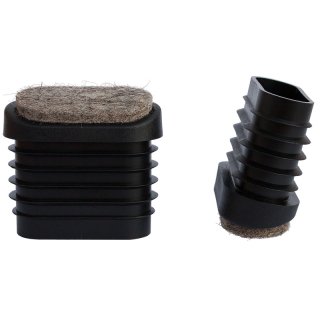 Filzgleiter für Stühle schräg 18151011 Stuhlgleiter Fußstopfen oval mit Filz | Parkettgleiter für Stahlrohrstühle