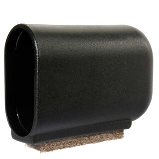 Filzgleiter Kappe Oval 181031 Basic Kunststoff Möbelgleiter | Bodenschoner zum Aufstecken für Stahlrohrstühle Schulmöbel - Schultisch 60x30