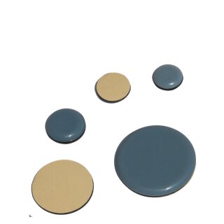 PTFE Gleiter pad rund 19116 Teflongleiter als Bodenschoner zum Kleben für Holzmöbel und Stahlrohrstühle mit rechteckigem Rohr 19