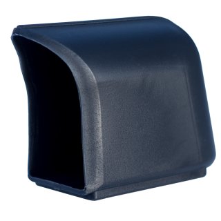 Tunnelrohr Kunststoff Gleiter Kappe 55x35 Kunststoff Tischfüße | halb ovale Bodenschoner zum Draufstecken für Schultische Schwarz