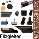 Winkelgleiter mit Filz 18240 Kunststoff Filzgleiter | Bodenschoner zum Schrauben für Stahlrohrstühle Freischwinger Büro Stuhl Stapelstuhl 40x2,5