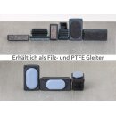 Fußstopfen mit Filz 182701 Filzgleiter rechteckig | Parkett Gleiter für Stahlrohrstühle - Stahlrohrmöbel 30x15
