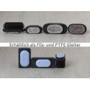 PTFE Teflongleiter 19270 Teflonstopfen rechteckig für Stahlrohrmöbel | Stuhlgleiter eckig für Stahlrohrstühle  40x25