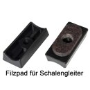 Filzgleiter Pad oval mit Bohrung 18119-1B Bodenschoner zum Kleben für Stahlrohrstühle mit Schalengleiter zum Schrauben  40x19