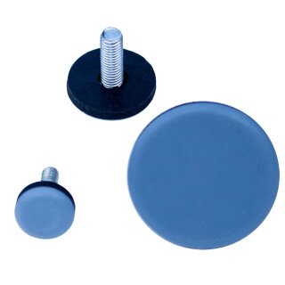 Gewindefüße mit PTFE Teflongleitfläche 195701 Höhenversteller | Teflongleiter zum Anschrauben für Stahlrohrmöbel M10x28 Ø 50
