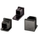 Winkelgleiter Meisterglück 102421Q Gleiter quadratisch | Kunststoff Fußstopfen für Stahlrohrstühle - Schulmöbel