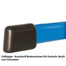 Fußkappe Ovalrohr Kunststoffgleiter 38x20 für...