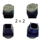 Filzgleiter Set quadratisch 2x flach + 2x schräg...