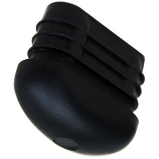 3D gwölbter schräger Fußstopfen GM14121 Stuhlbein Stopfen oval für Gartenstühle - Stapelstühle 38x20 Schwarz