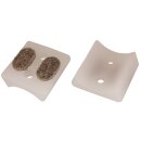 Filzgleiter für Stahlrohrmöbel mit 2 Schrauben Bohrungen | Möbelgleiter mit Filz zum Schrauben für Stahlrohrstühle Büro Stühle Stapelstuhl 182052B 18-20-A33,5