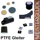 PTFE Klemmschalengleiter mit XL Gleiteinsatz zum Klipsen XL-1920416 Teflongleiter mit Pin für Freischwinger Stühle