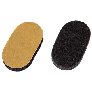 Filzgleiter Pad oval 18119 Filz Gleiter | Bodenschoner zum Kleben fuer Holzmöbel + Stahlrohrstühle selbstklebend Einsatz Pads