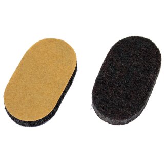 Filzgleiter Pad oval 18119 Filz Gleiter | Bodenschoner zum Kleben fuer Holzmöbel + Stahlrohrstühle 25x15