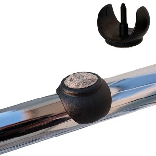 Kugelform Filzgleiter Klemmgleiter zum Klipsen mit Pin für runde Rohre - Stahlrohrstühle - Freischwinger Stühle