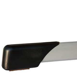 Filzgleiter Kappe Ovalrohr mit Trittschutz 181031TR Kunststoff Möbelgleiter | Bodenschoner zum Aufstecken für Stahlrohrmöbel Schülerstuhl