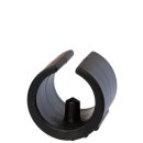 Kunststoff Klemmgleiter rund | Bodenschoner zum Klipsen für Stahlrohrstühle Freischwinger Stuhl mit Pin Schwarz 14-16